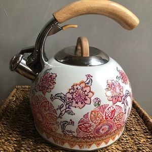 NEW Anthropology Luanne  Floral Tea Kettle